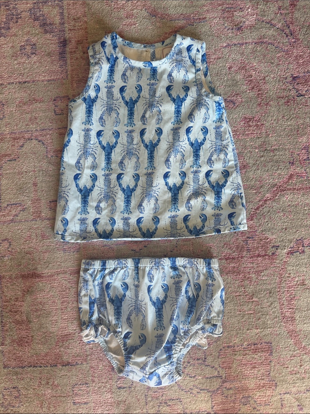 Classic Prep blue lobster bloomer set